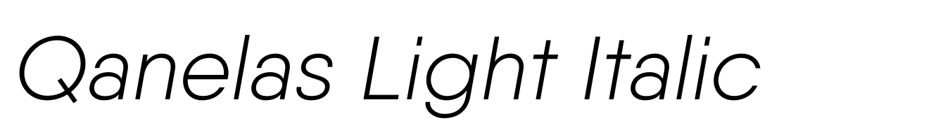 Qanelas Light Italic